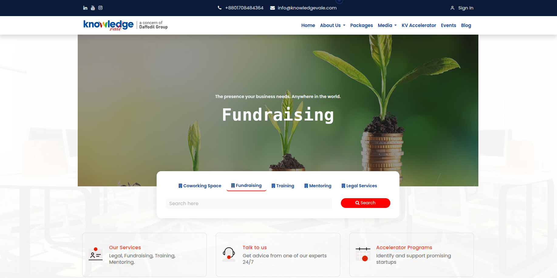 KnowledgeVale – Startup Incubation Platform