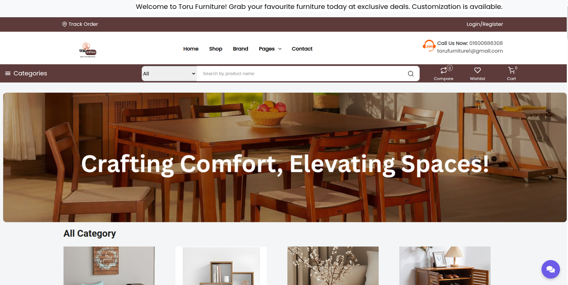 Toru Furniture – Online Furniture E-Commerce Store